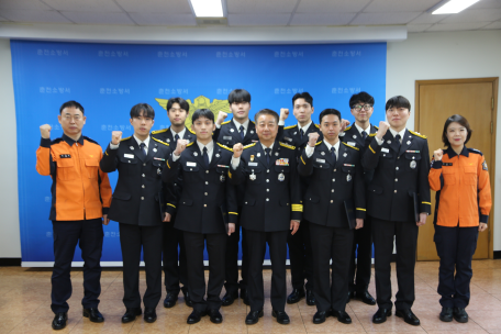 춘천소방서, 신규임용자 신고식 개최