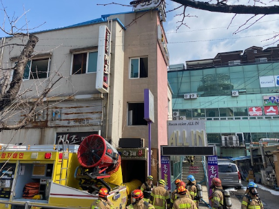태백소방서, 황지동 상가 화재 신속 진화…인명피해 없어
