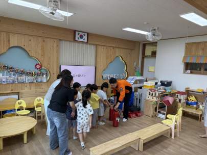 비봉초등학교 병설유치원 친구들과 함께한 소방안전교육 실시