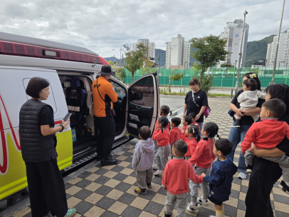 어린이집 아이들의 양구소방서 견학!